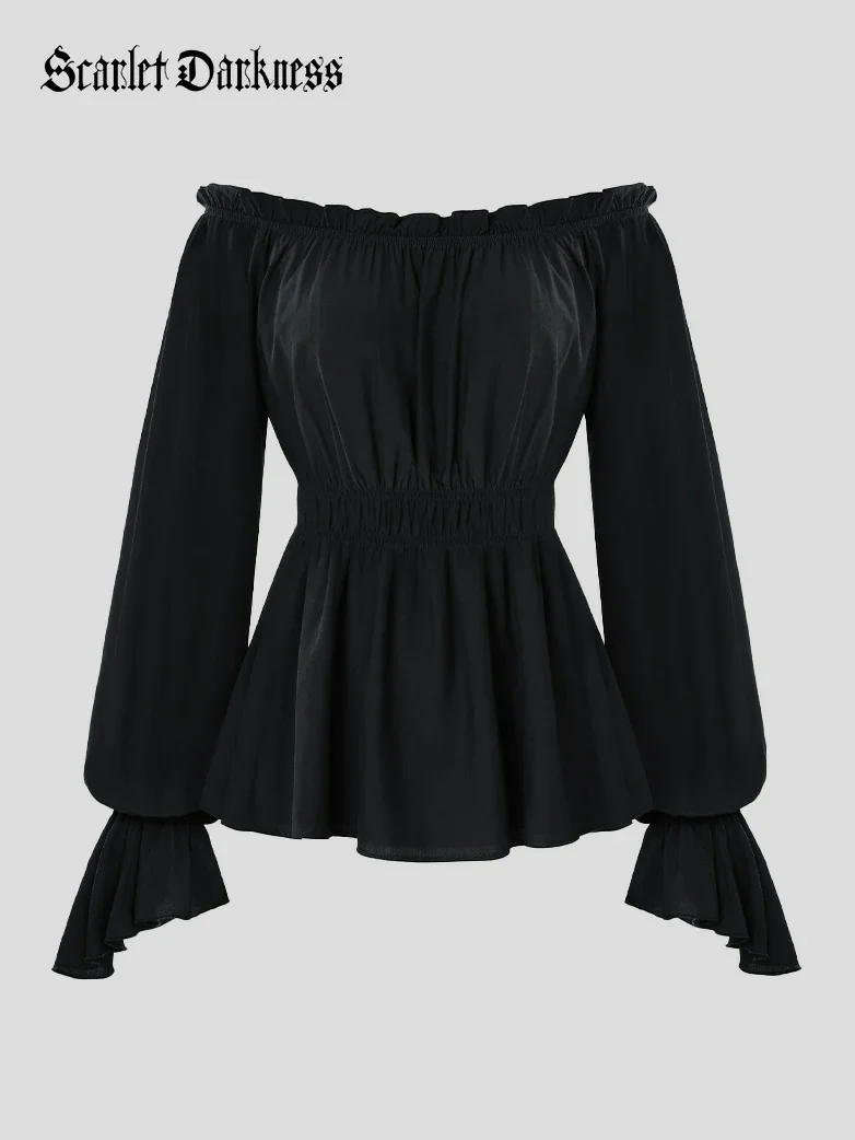 Renaissance Long Sleeve Off Shoulder Pullover Shirt - Image 7