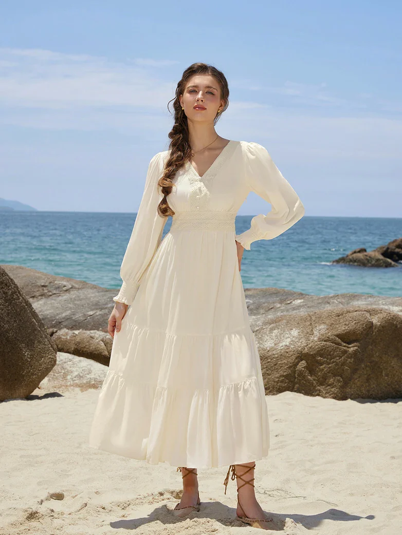 Renaissance Festival Elastic Waist Pockets Dress - Image 13