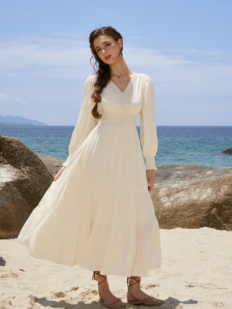 Renaissance Festival Elastic Waist Pockets Dress - Image 16