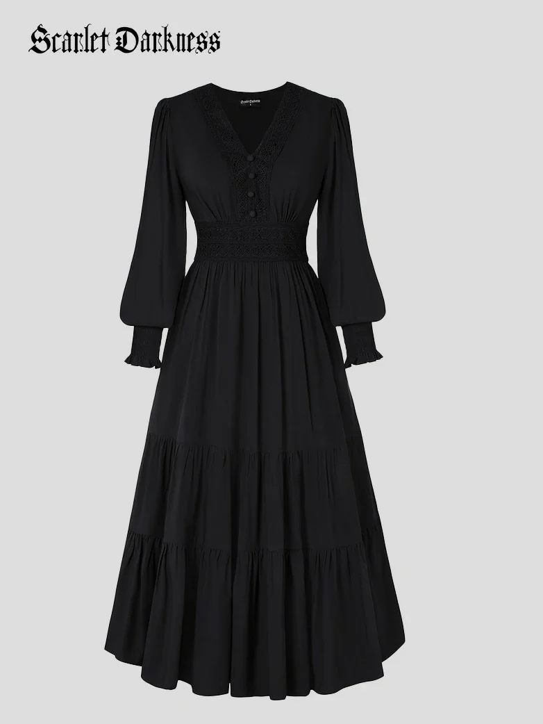 Renaissance Festival Elastic Waist Pockets Dress - Image 20