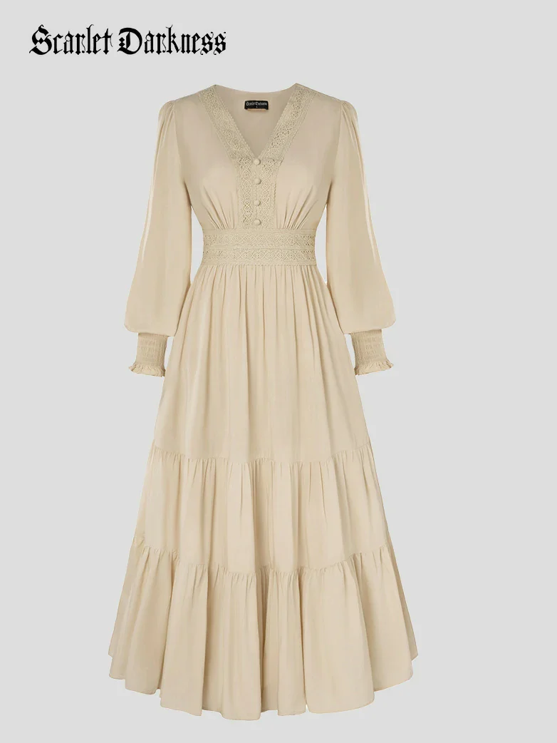 Renaissance Festival Elastic Waist Pockets Dress - Image 25