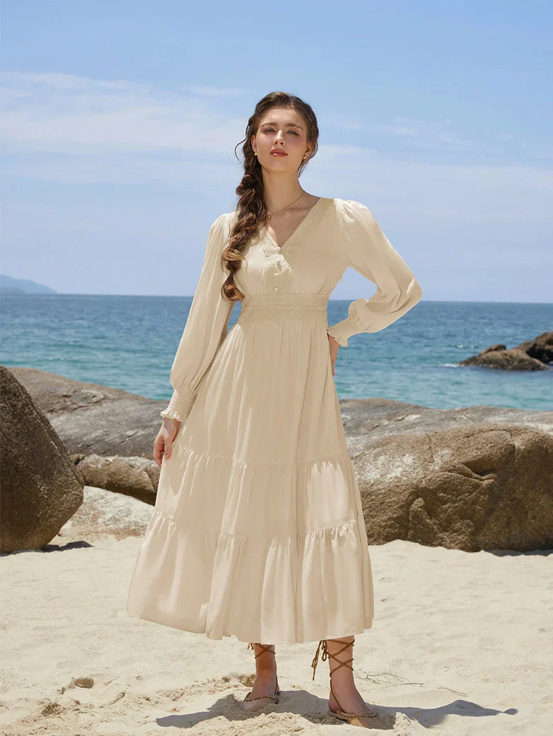 Renaissance Festival Elastic Waist Pockets Dress - Image 27
