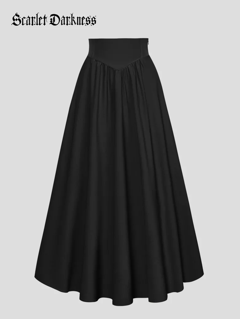 Renaissance Elastic Waist Swing Skirt with Pockets