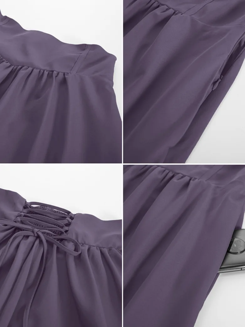 Renaissance Elastic Waist Swing Skirt with Pockets - Image 14