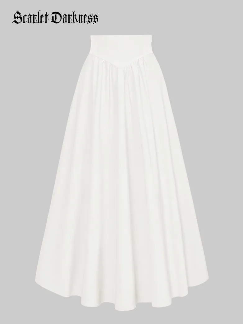 Renaissance Elastic Waist Swing Skirt with Pockets - Image 27