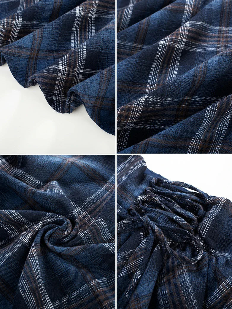 Women Renaissance Elastic Plaided Swing Skirt - Image 32