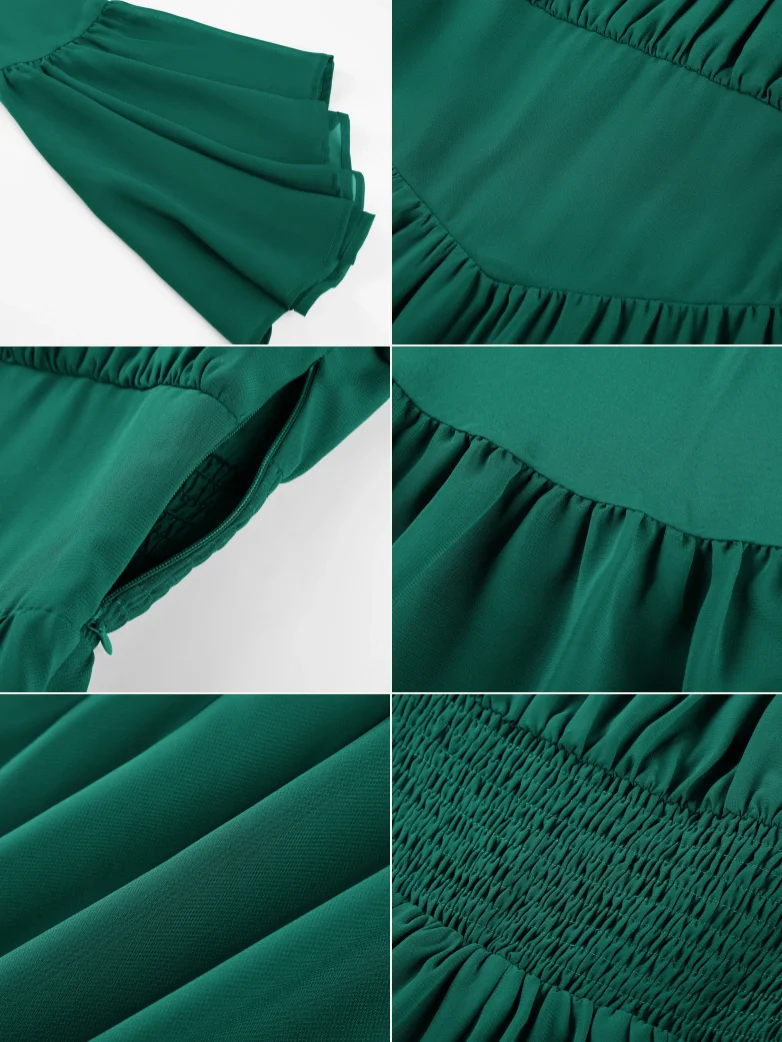 Fairy Awakening: Renaissance Off Shoulder Chiffon Dress - Image 24