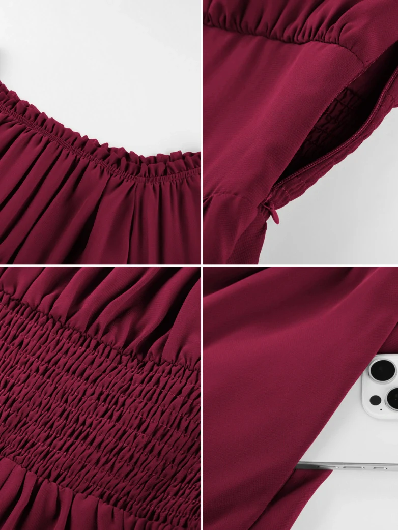 Fairy Awakening: Renaissance Off Shoulder Chiffon Dress - Image 35