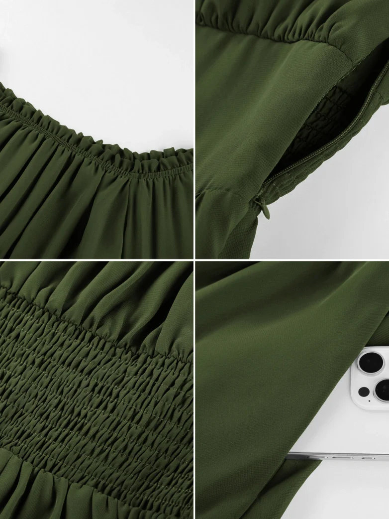 Fairy Awakening: Renaissance Off Shoulder Chiffon Dress - Image 41