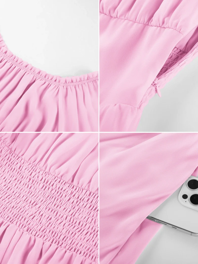 Fairy Awakening: Renaissance Off Shoulder Chiffon Dress - Image 46
