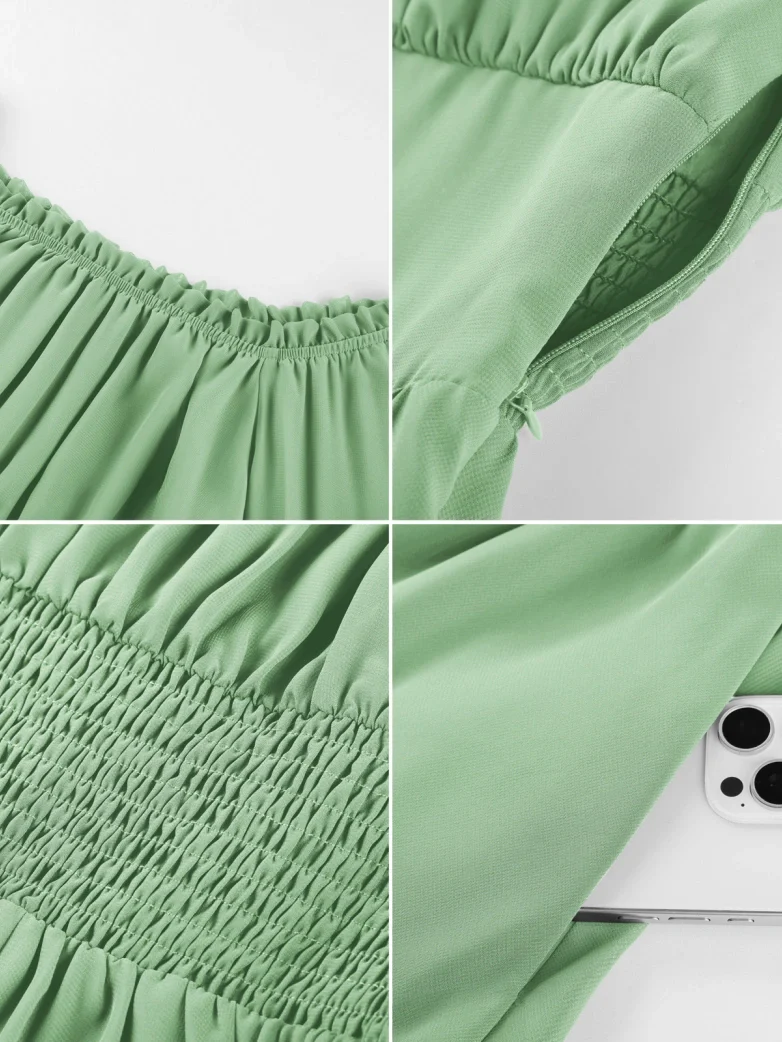 Fairy Awakening: Renaissance Off Shoulder Chiffon Dress - Image 52