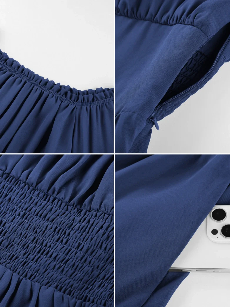 Fairy Awakening: Renaissance Off Shoulder Chiffon Dress - Image 58