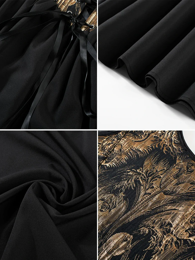 Renaissance Off Shoulder Dress+Boned Pocket Overdress - Image 7