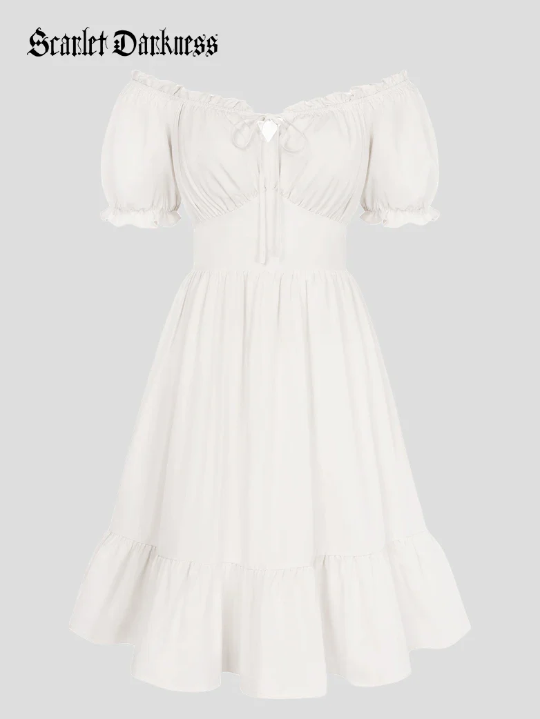 Women Renaissance Off Shoulder Pockets Dress - Image 17