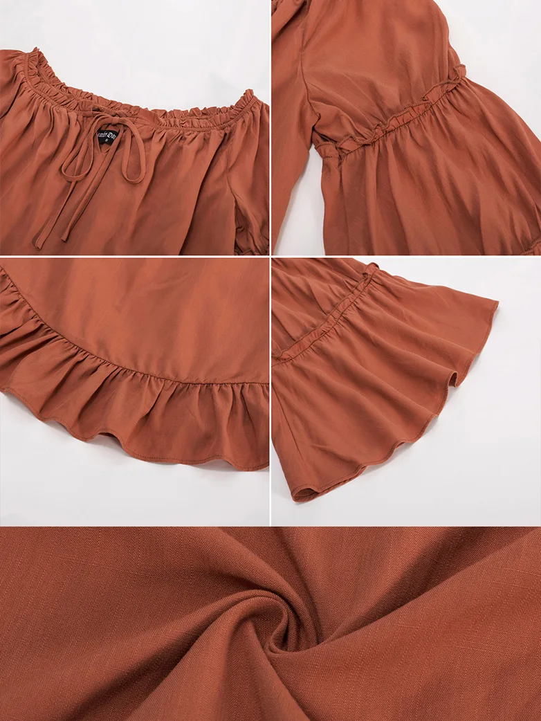 Renaissance Off Shoulder Bell Sleeve Peasant Tops - Image 22