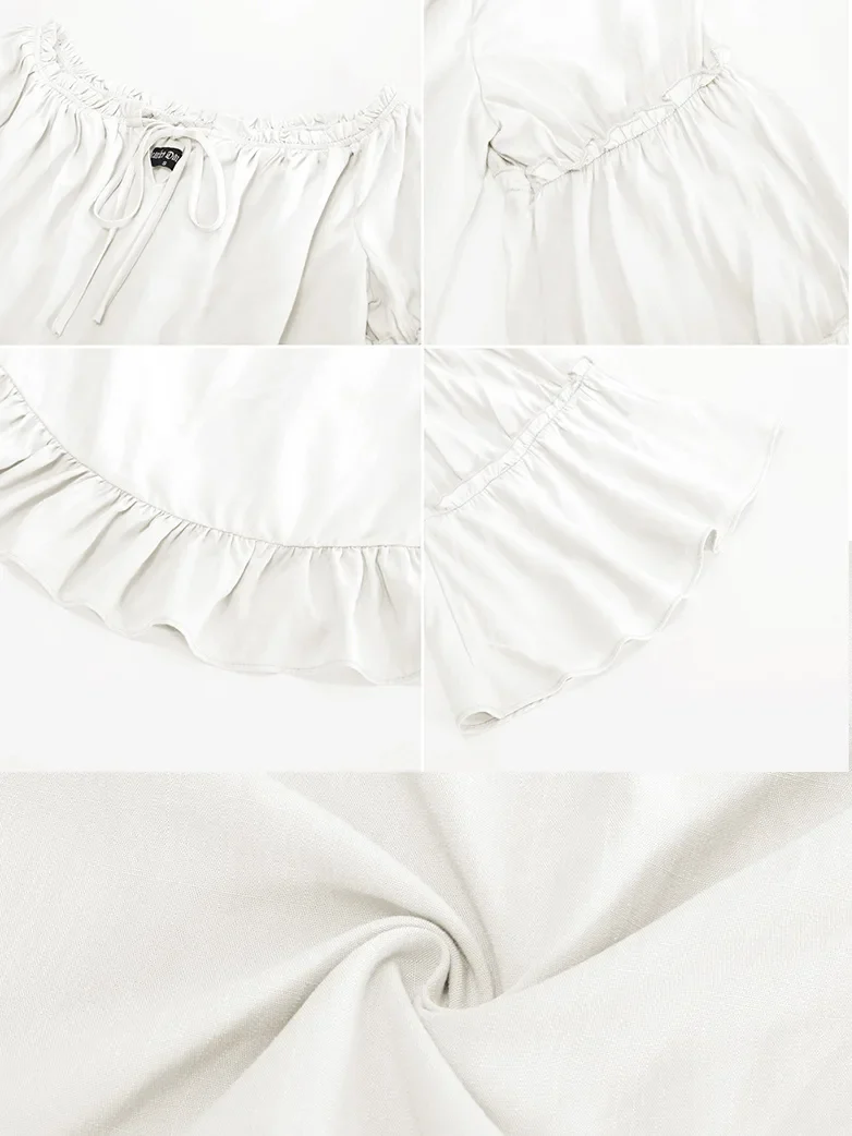 Renaissance Off Shoulder Bell Sleeve Peasant Tops - Image 5