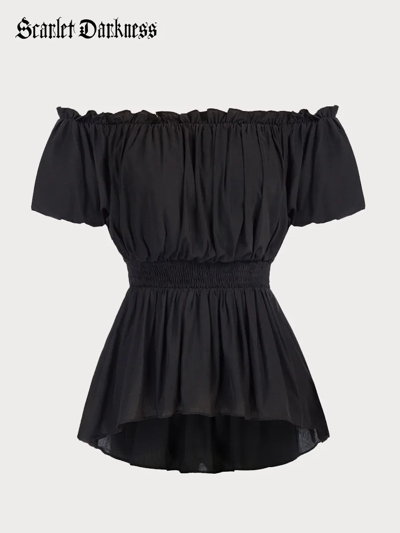 Renaissance Pirate Pleated Shirt Medieval Tops - Image 10