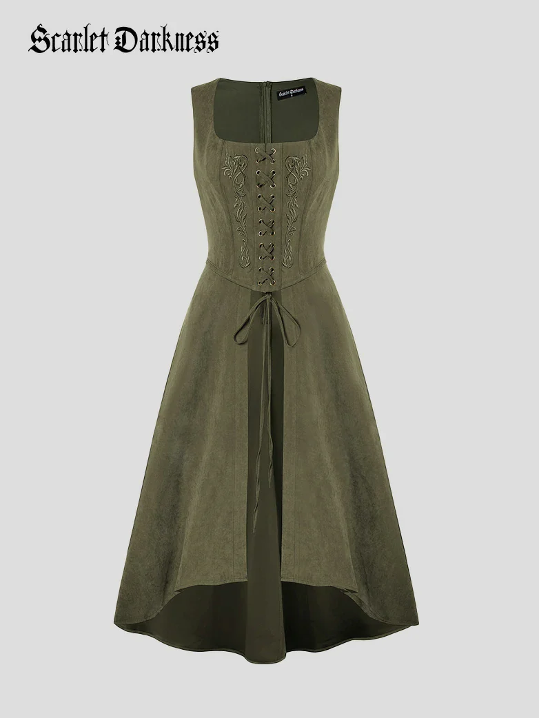 Exquisite Renaissance Front Slit Pocket Overdress