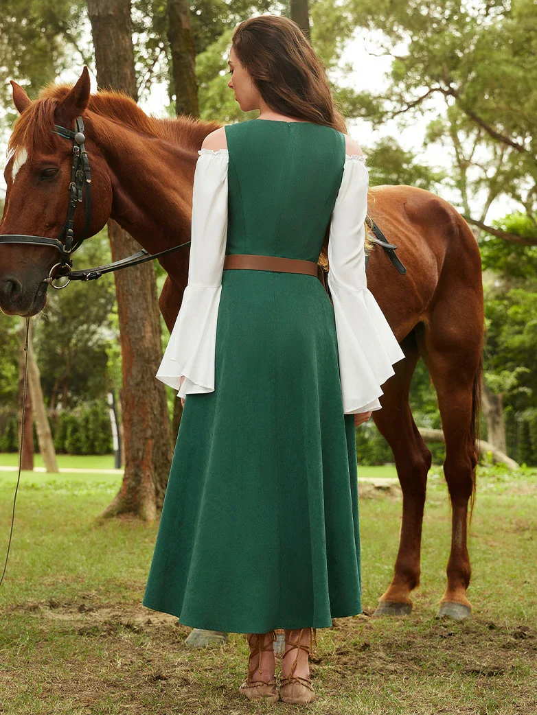 Exquisite Renaissance Front Slit Pocket Overdress - Image 12