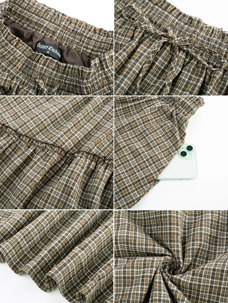 Renaissance X Christmas Plaid  Overlay Pockets Skirt - Image 12