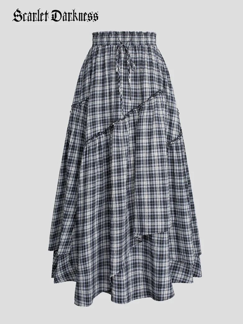 Renaissance X Christmas Plaid  Overlay Pockets Skirt - Image 13