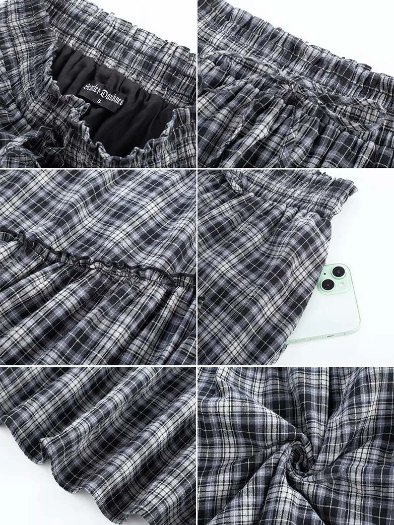 Renaissance X Christmas Plaid  Overlay Pockets Skirt - Image 14