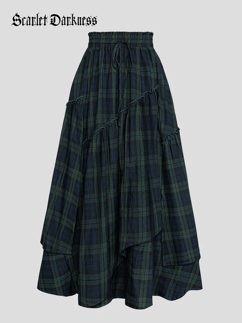 Renaissance X Christmas Plaid  Overlay Pockets Skirt - Image 15