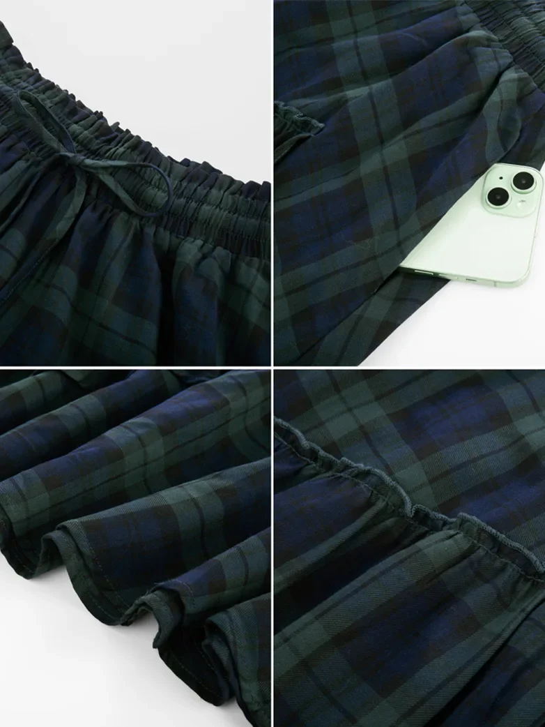 Renaissance X Christmas Plaid  Overlay Pockets Skirt - Image 16