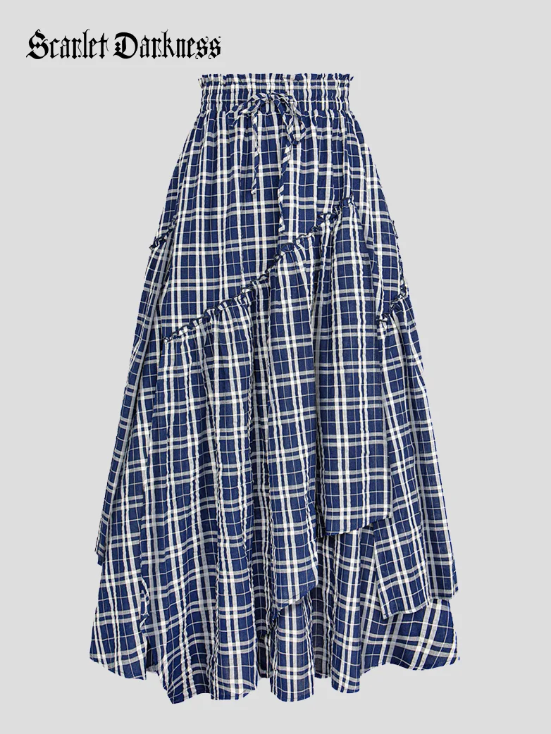 Renaissance X Christmas Plaid  Overlay Pockets Skirt - Image 17