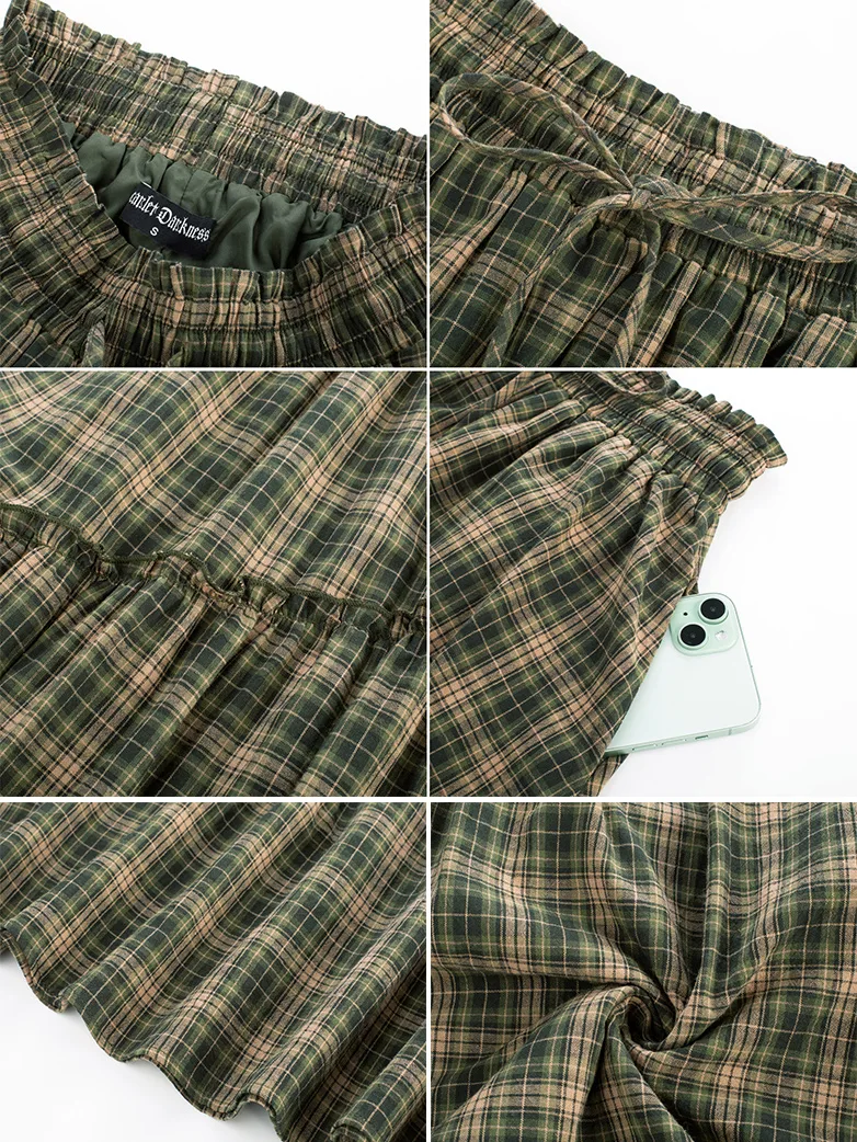 Renaissance X Christmas Plaid  Overlay Pockets Skirt - Image 5