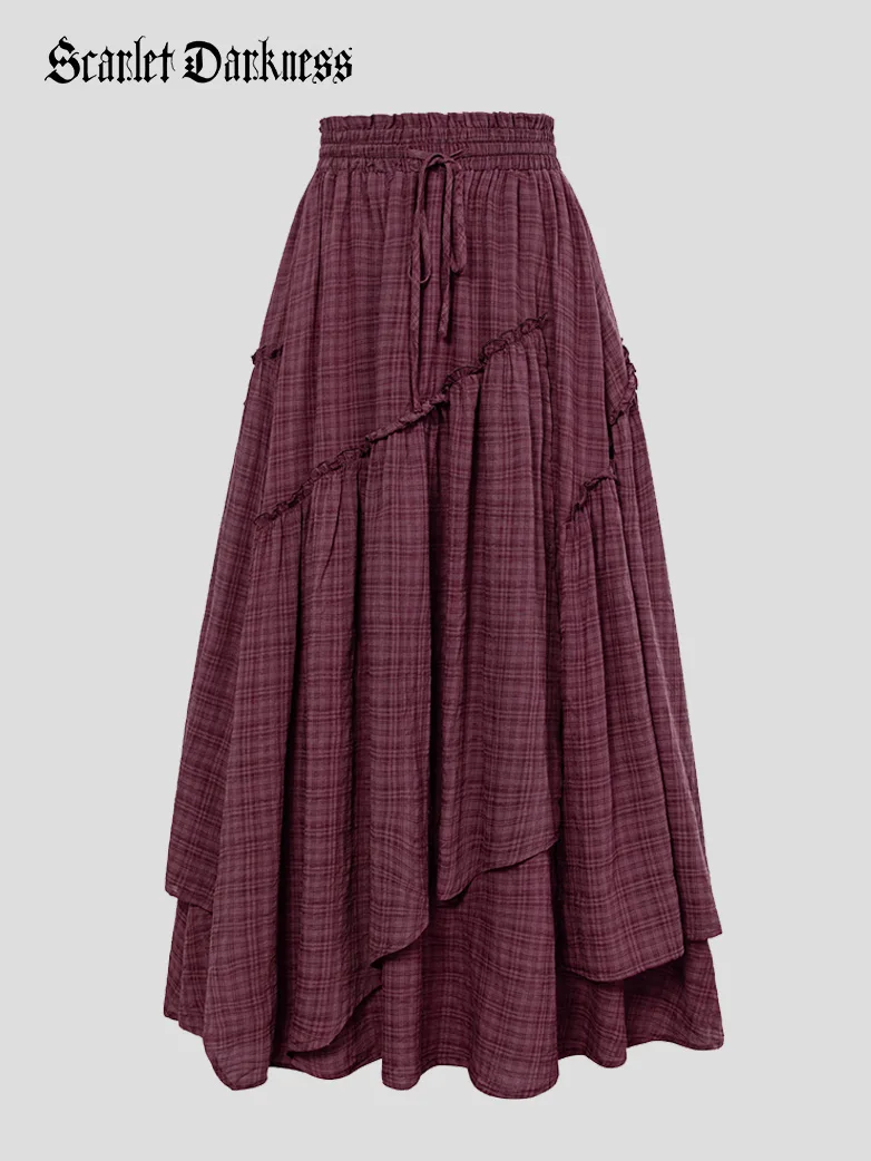 Renaissance X Christmas Plaid  Overlay Pockets Skirt - Image 8