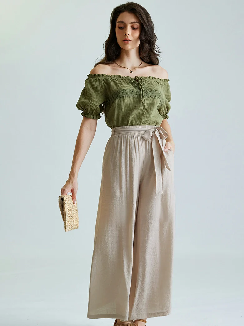 Women Renaissance Palazzo Wide-Leg Pants - Image 18