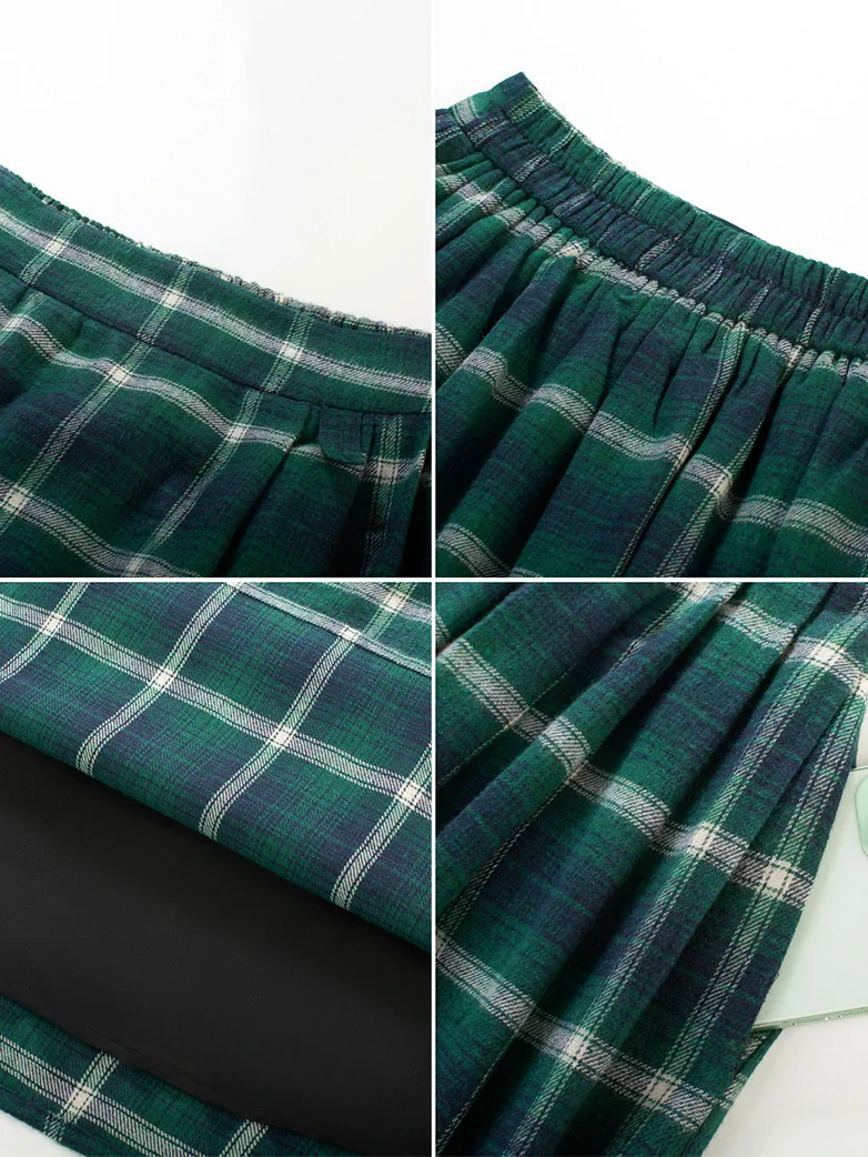 Renaissance Plaided Buckle up Maxi Skirt - Image 40