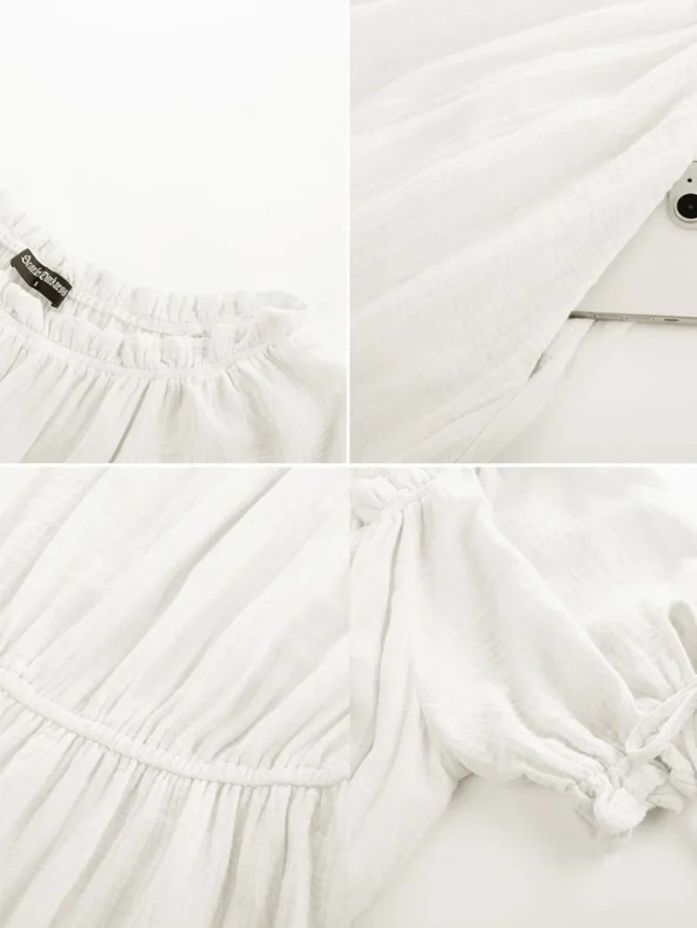 Renaissance Cotton Off Shoulder Pocket Dress - Image 17