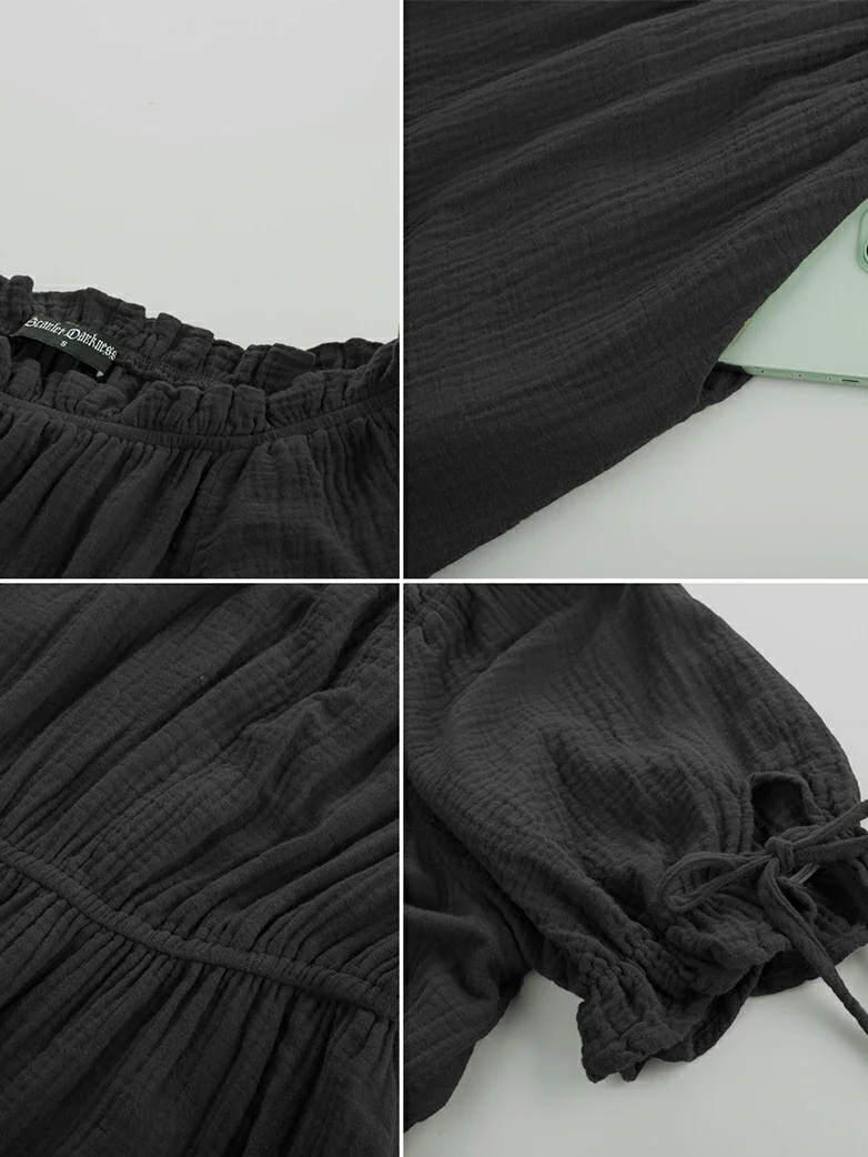 Renaissance Cotton Off Shoulder Pocket Dress - Image 23