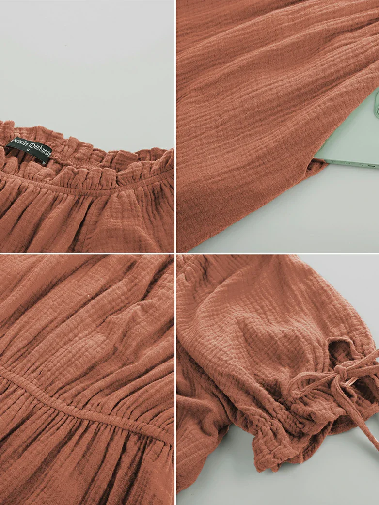 Renaissance Cotton Off Shoulder Pocket Dress - Image 27