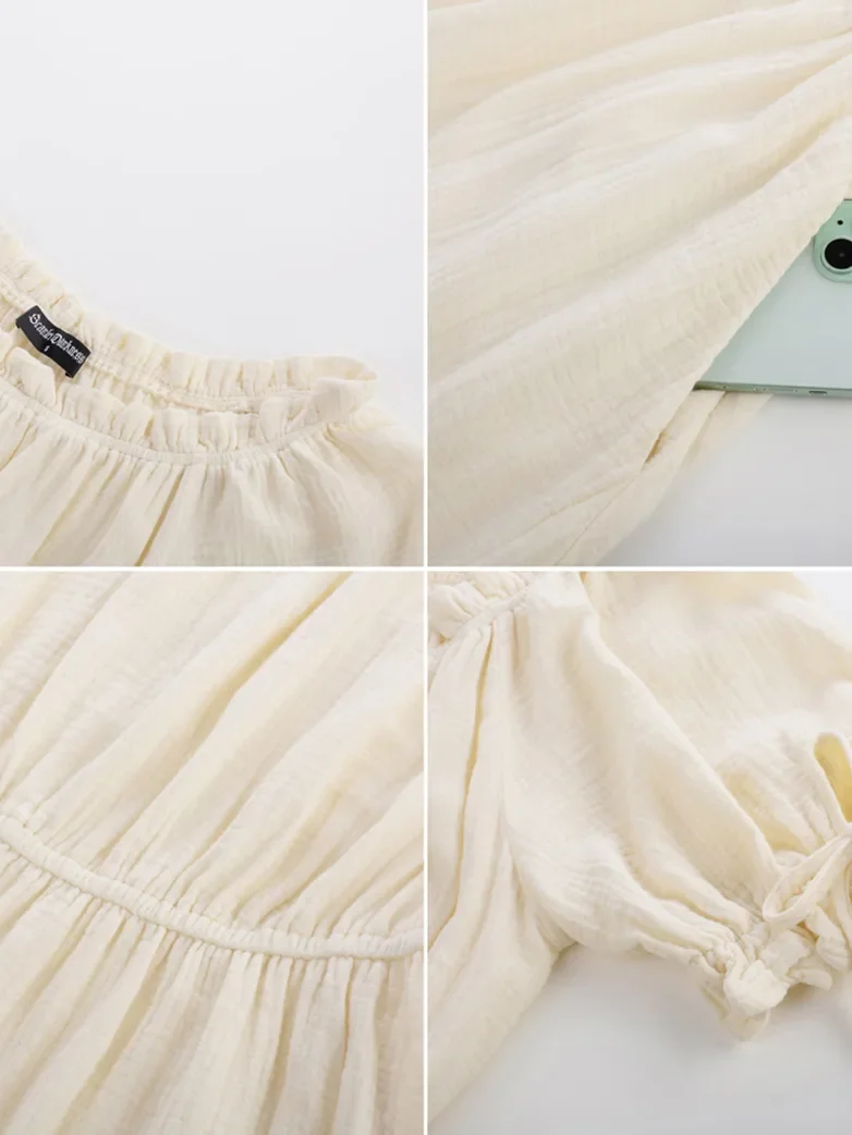 Renaissance Cotton Off Shoulder Pocket Dress - Image 5