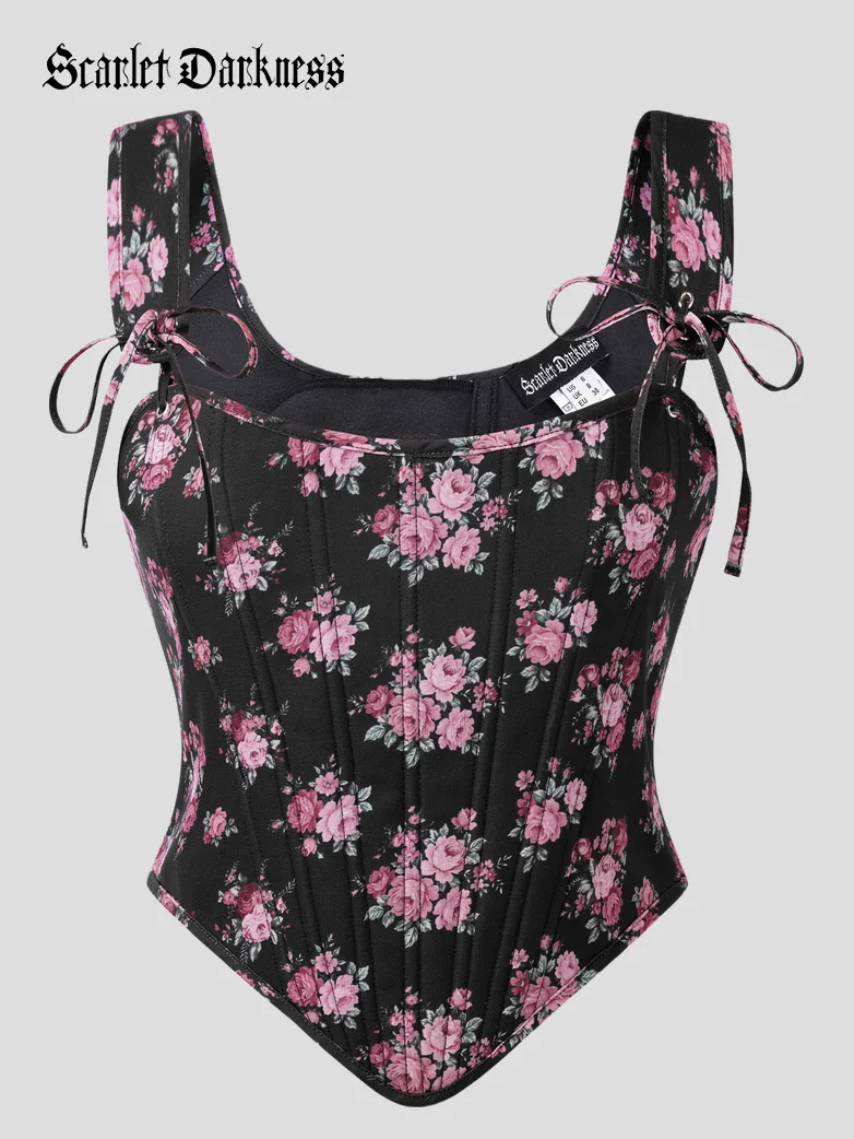 Renaissance Pointed Hem Corset Top with 14 Bones - Image 6