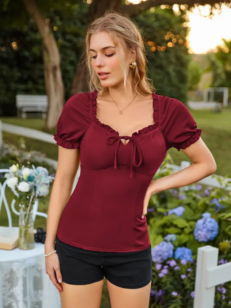 Classic Rococo Victorian Stretchy Pullover Tops - Image 4