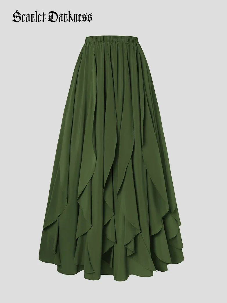 Renaissance Ruffle Swing Skirt with Pockets - Image 15