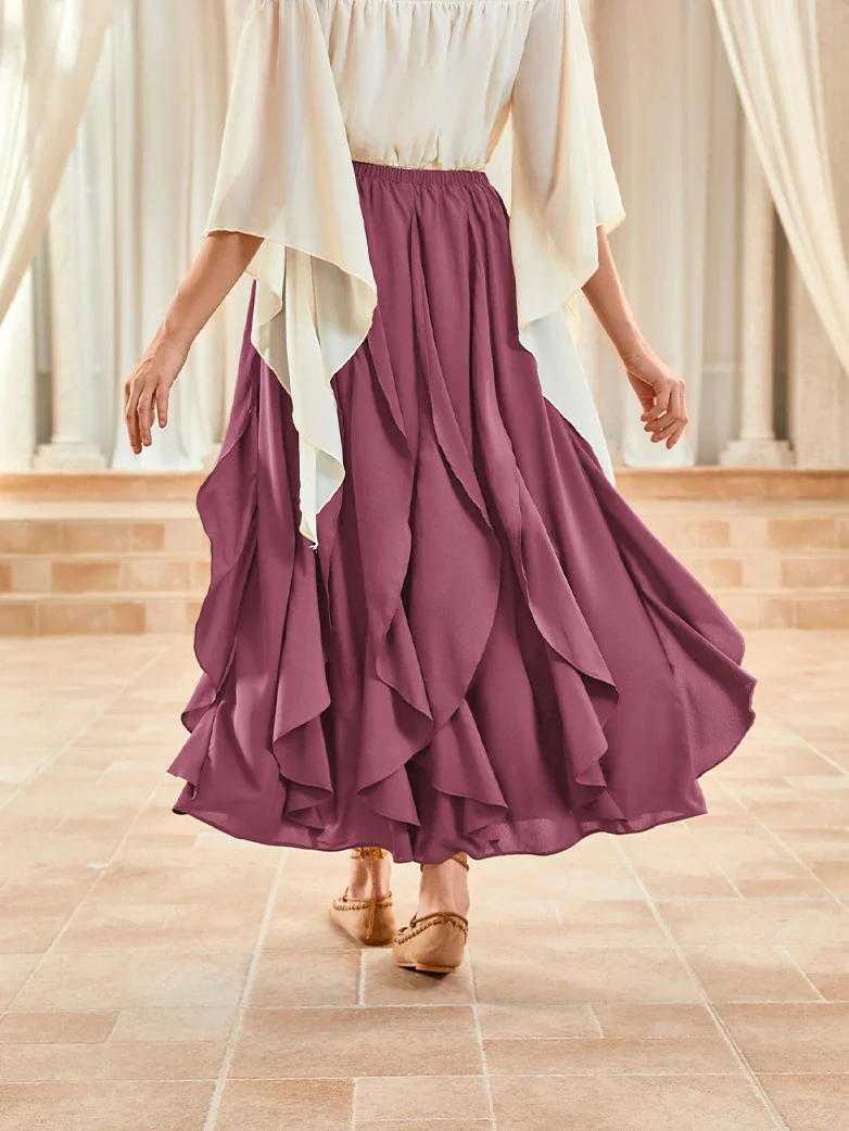 Renaissance Ruffle Swing Skirt with Pockets - Image 2