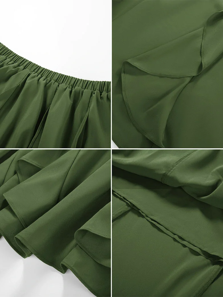 Renaissance Ruffle Swing Skirt with Pockets - Image 20