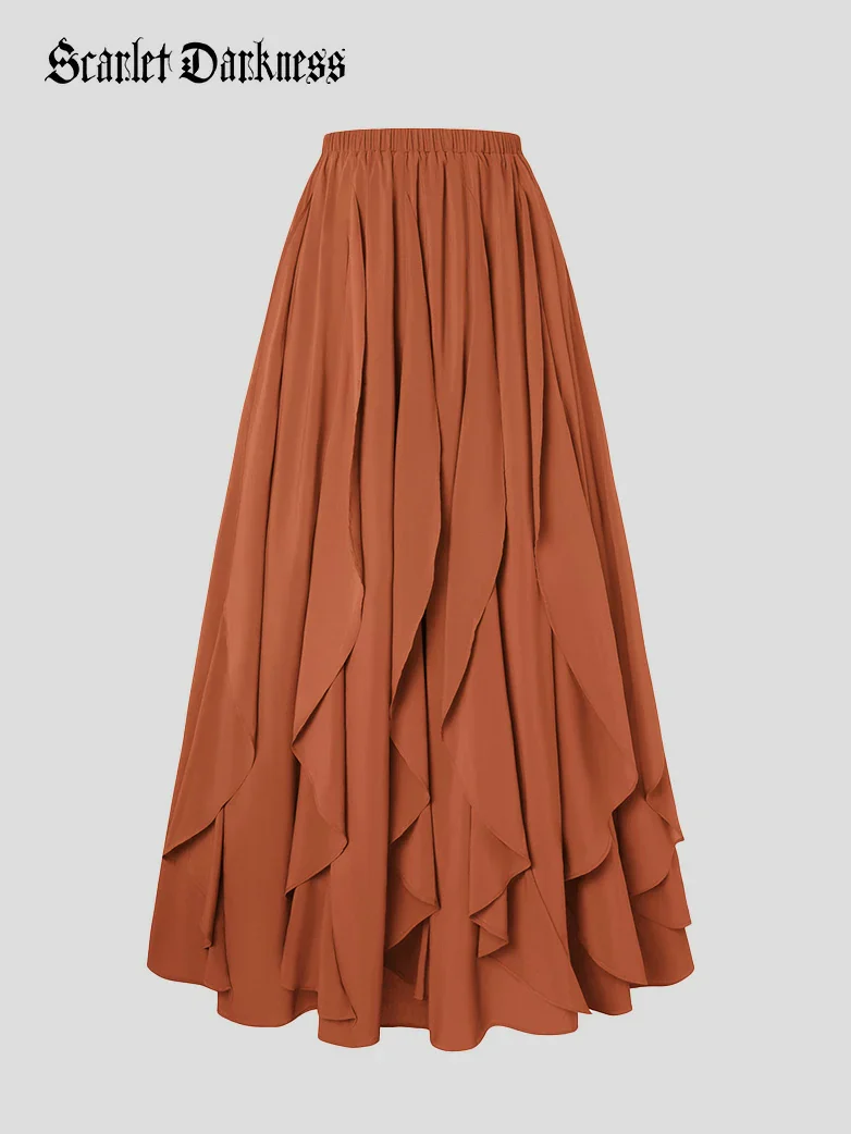 Renaissance Ruffle Swing Skirt with Pockets - Image 21