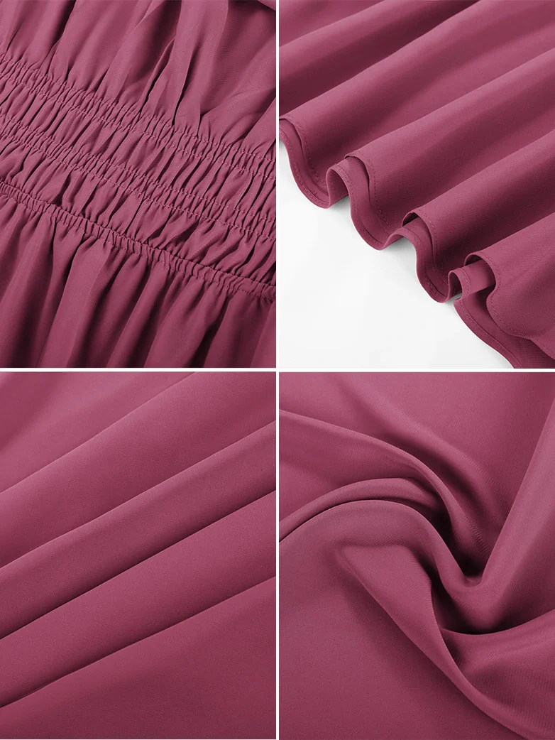 Renaissance Fantasy Slit Sleeve Pockets Purple Dress - Image 12