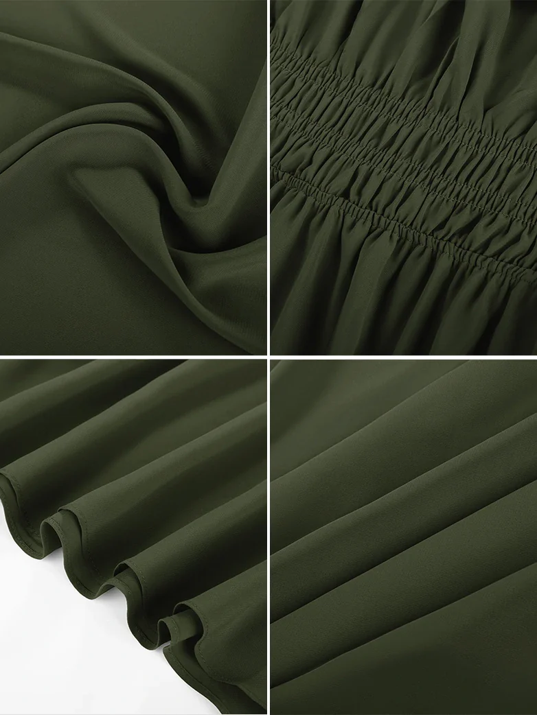 Renaissance Fantasy Slit Sleeve Pockets Purple Dress - Image 9