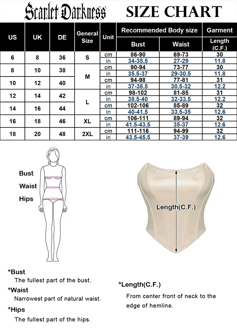 Strapless 11 Bones Pointed Hem Satin Corset Top - Image 23