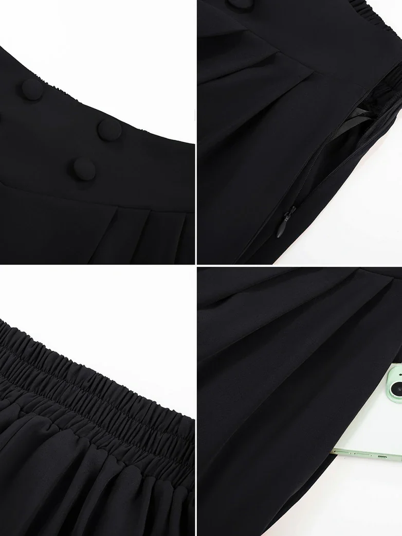 Renaissance Vintage Swing Maxi Skirt with Pockets - Image 11