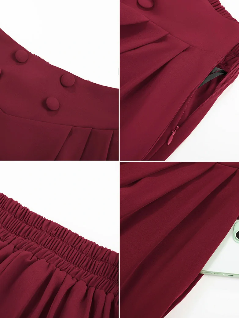 Renaissance Vintage Swing Maxi Skirt with Pockets - Image 16