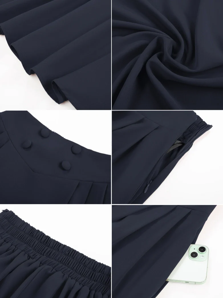 Renaissance Vintage Swing Maxi Skirt with Pockets - Image 37