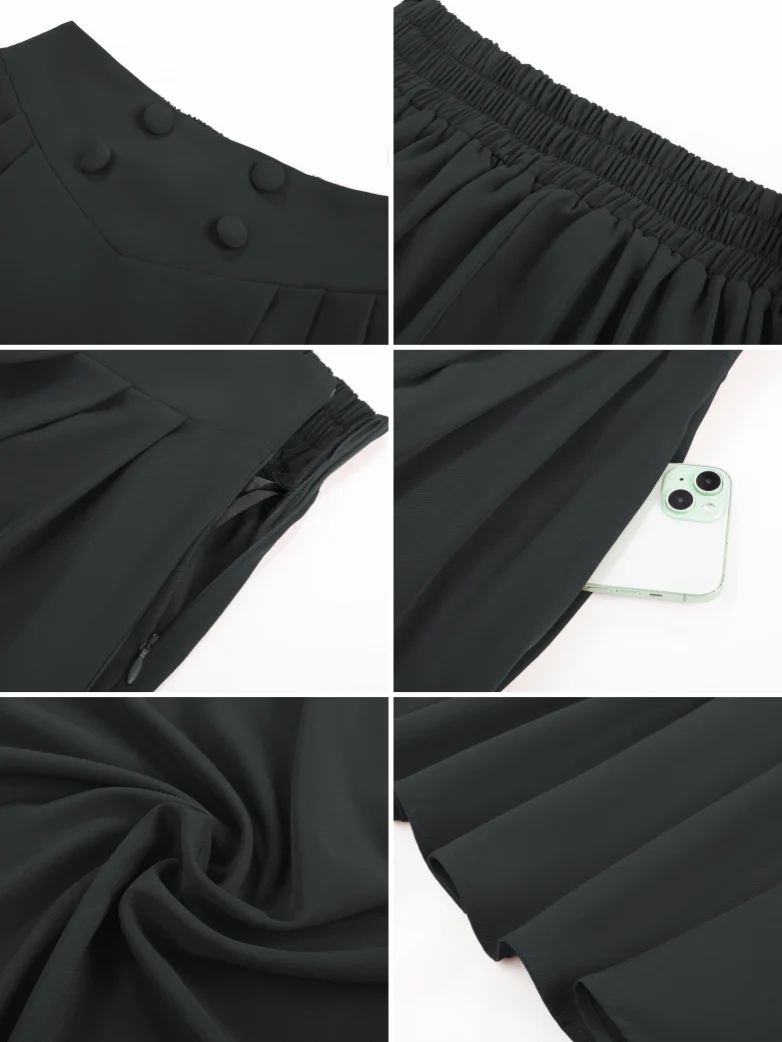 Renaissance Vintage Swing Maxi Skirt with Pockets - Image 52